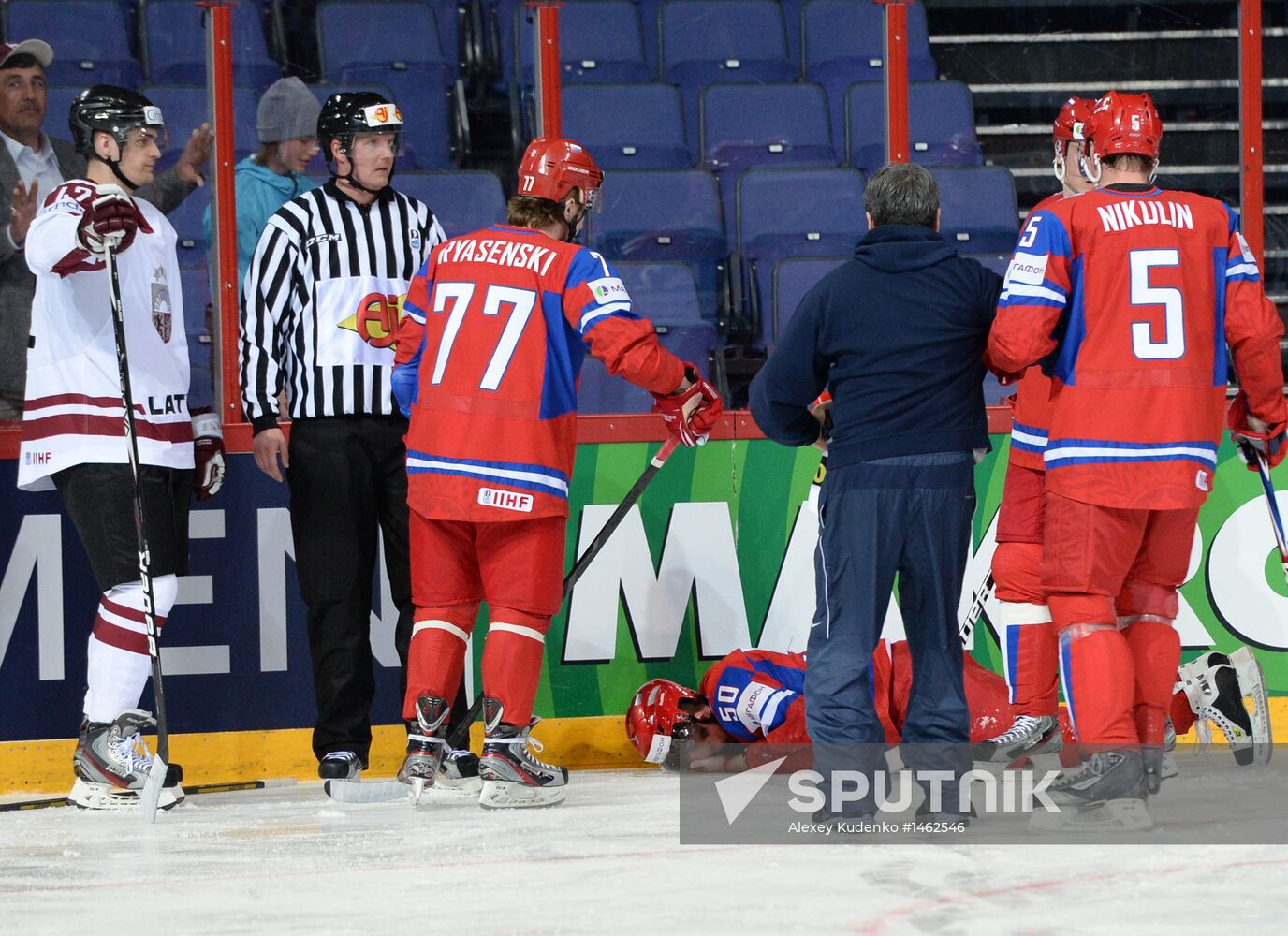 2013 Men's World Ice Hockey Championships. Russia vs. Latvia