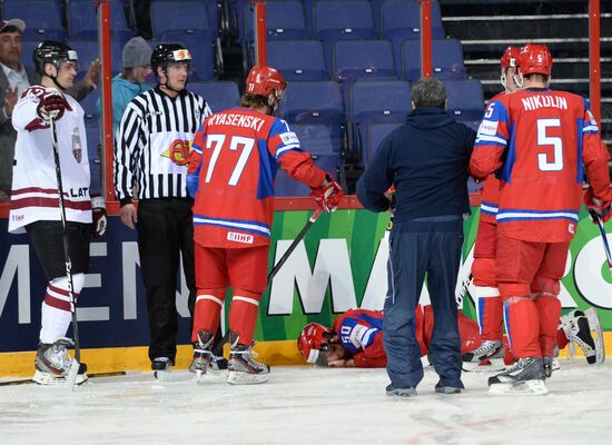 2013 Men's World Ice Hockey Championships. Russia vs. Latvia