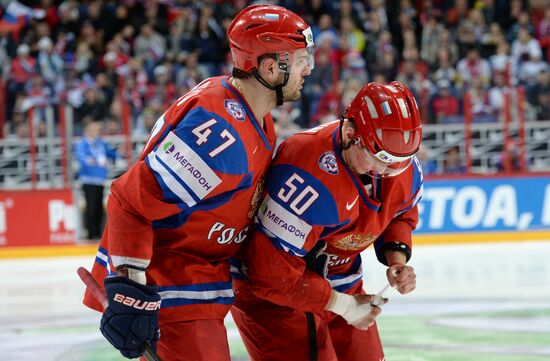 2013 Men's World Ice Hockey Championships. Russia vs. Latvia