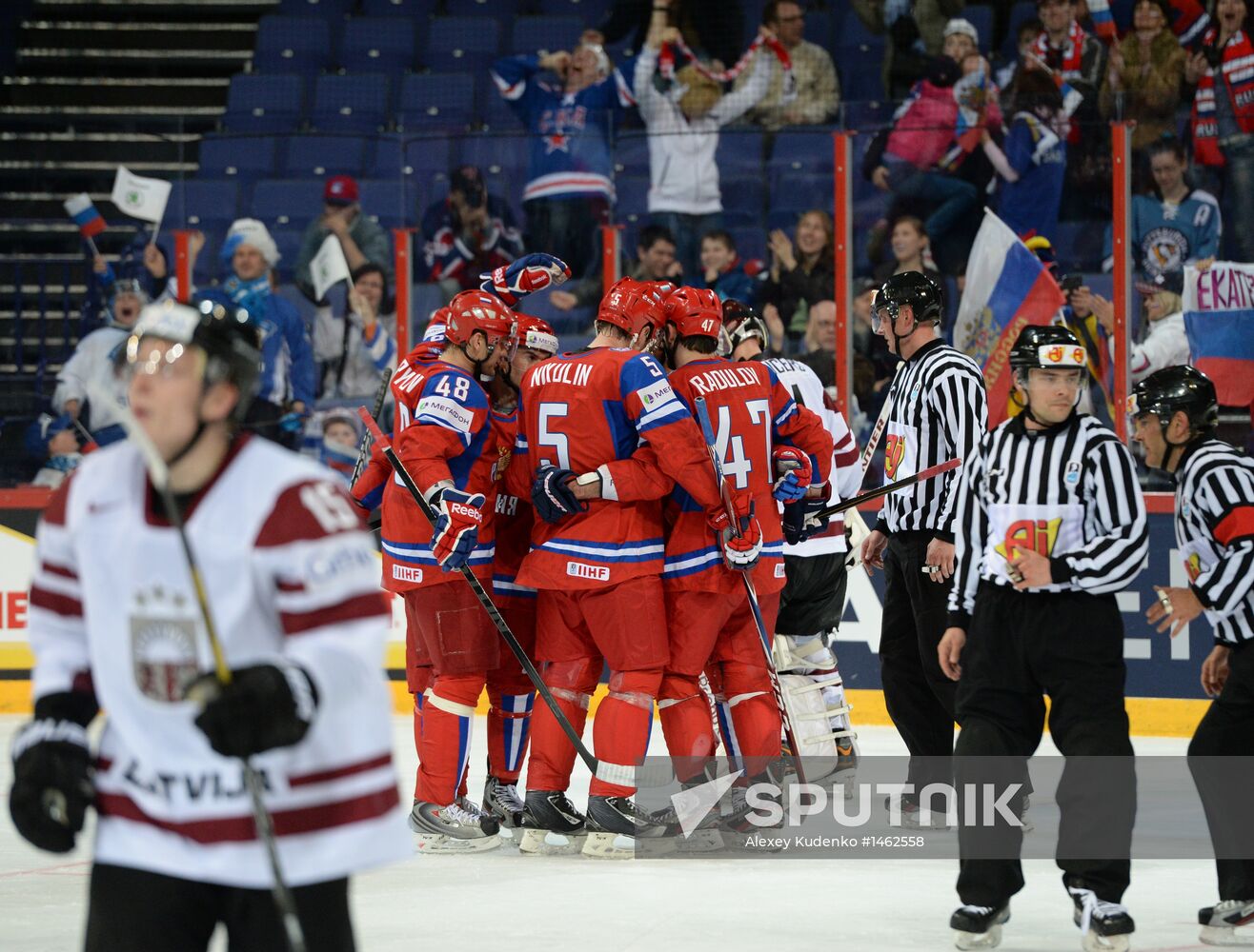 2013 Men's World Ice Hockey Championships. Russia vs. Latvia