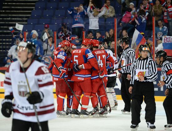 2013 Men's World Ice Hockey Championships. Russia vs. Latvia