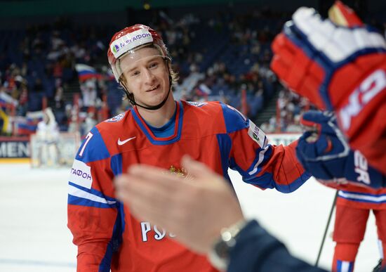 2013 Men's World Ice Hockey Championships. Russia vs. Latvia