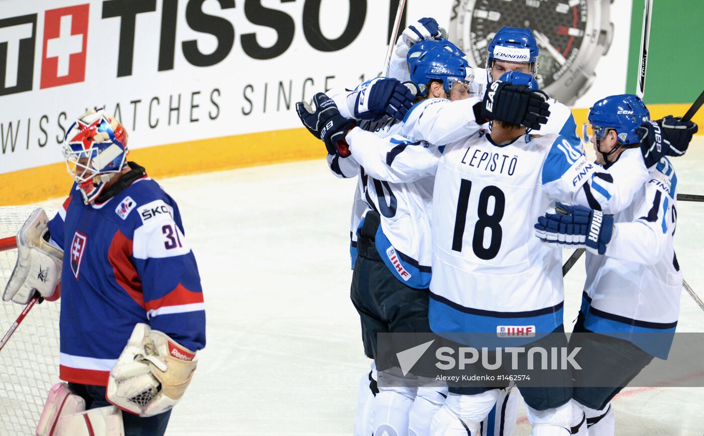 Men's World Ice Hockey Championships. Finland vs. Slovakia