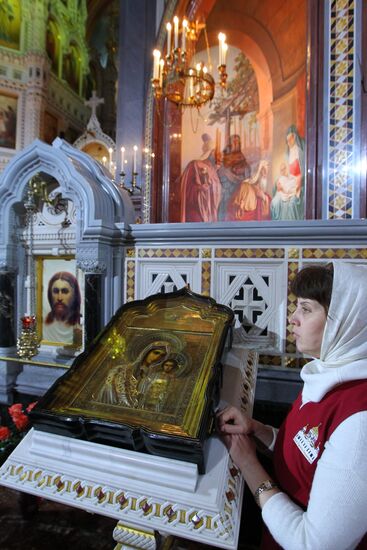 Easter service at Christ the Savior Cathedral