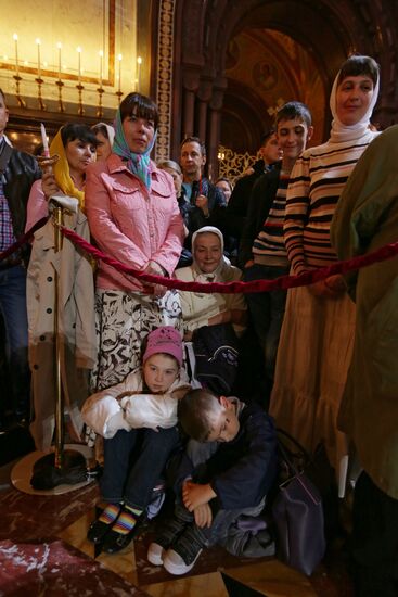 Easter service at Christ the Savior Cathedral