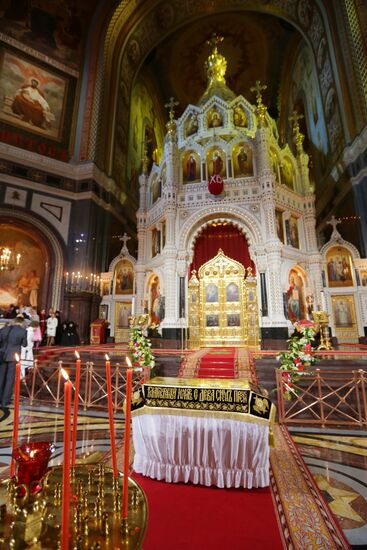 Easter service at Christ the Savior Cathedral