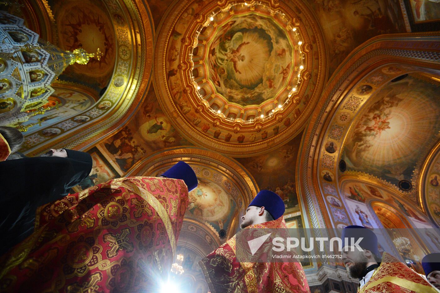 Easter service at Christ the Savior Cathedral