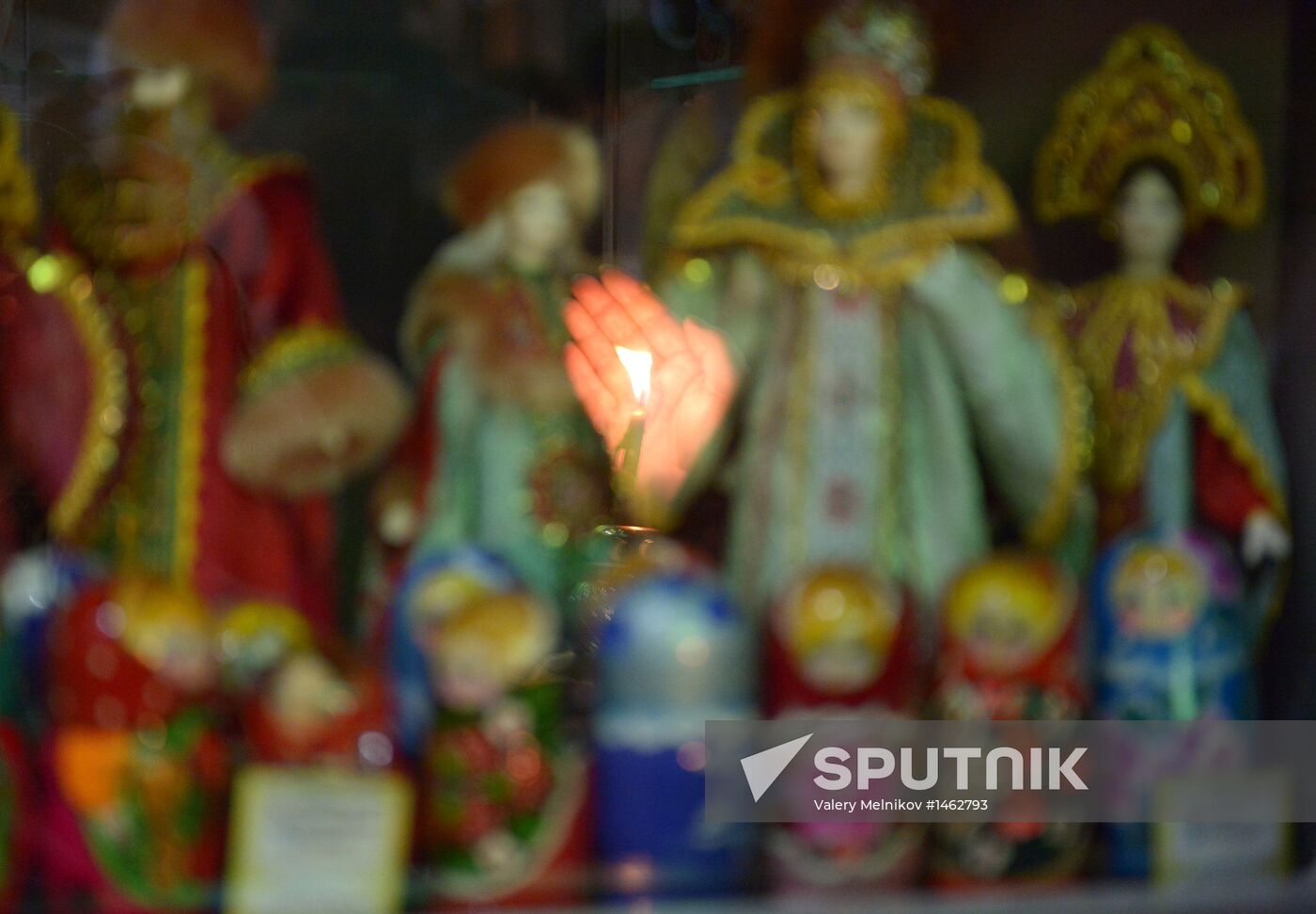 Meeting Holy Fire from Jerusalem at Vnukovo airport