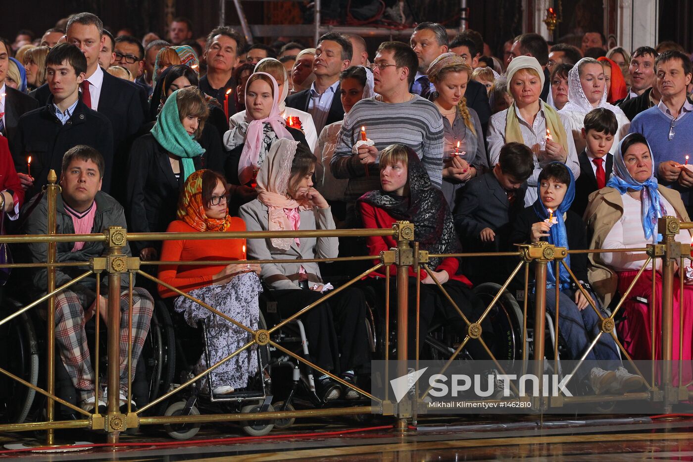 Easter service at Christ the Savior Cathedral