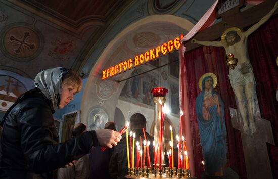 Easter celebrated in Russia