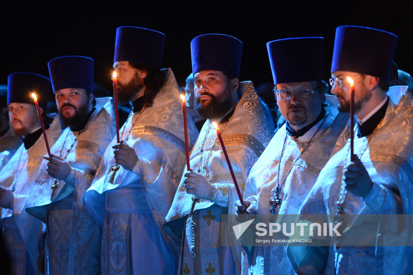 Easter service at Christ the Savior Cathedral