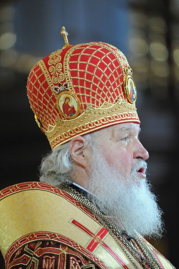 Easter service at Christ the Savior Cathedral