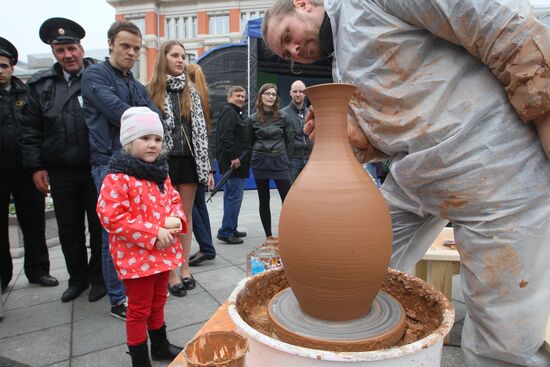 Outdoor festivities as part of Easter festival
