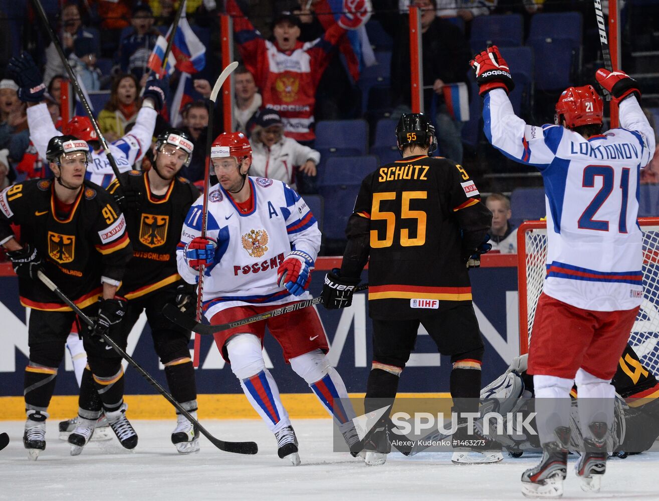 2013 IIHF World Championships. Germany vs. Russia