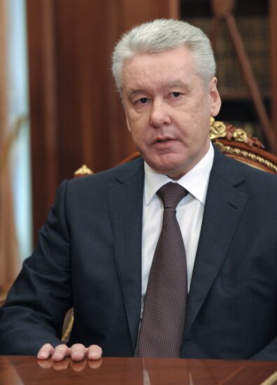 Russian President V.Putin meets with S.Sobyanin in Kremlin