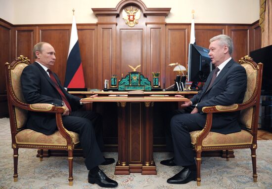 Russian President V.Putin meets with S.Sobyanin in Kremlin