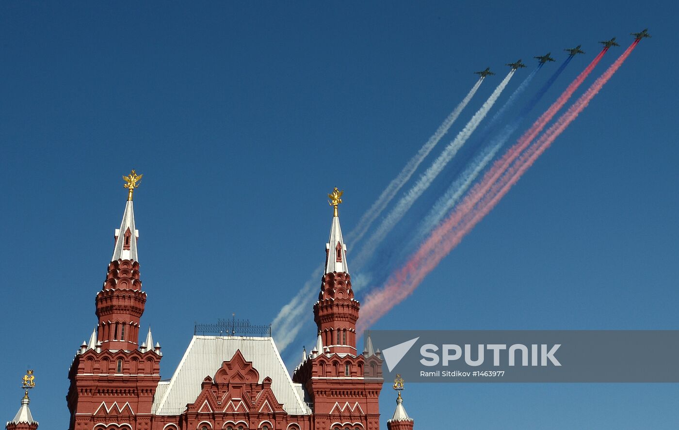 Victory Parade general rehearsal held on Red Square