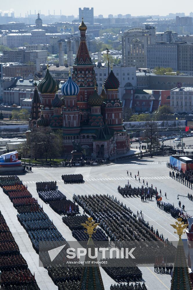 Victory Parade general rehearsal held on Red Square