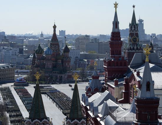 Victory Parade general rehearsal held on Red Square