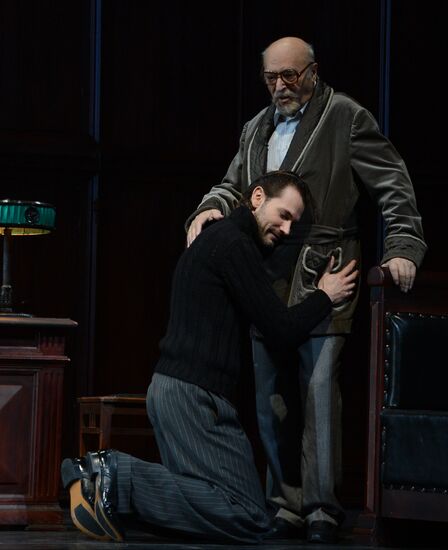 Dress rehearsal of "Okayomovs’ Lifetime" at Vakhtangov Theater