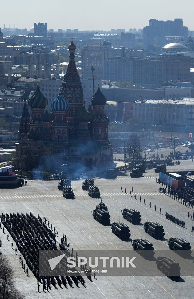 Victory Parade general rehearsal held on Red Square