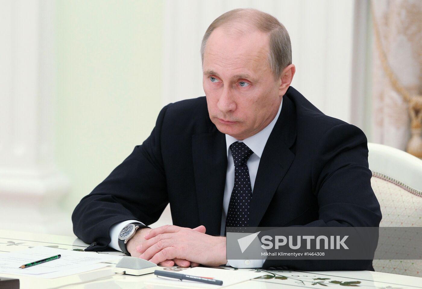 Russian President V.Putin meets with John Kerry