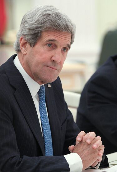 Russian President V.Putin meets with John Kerry