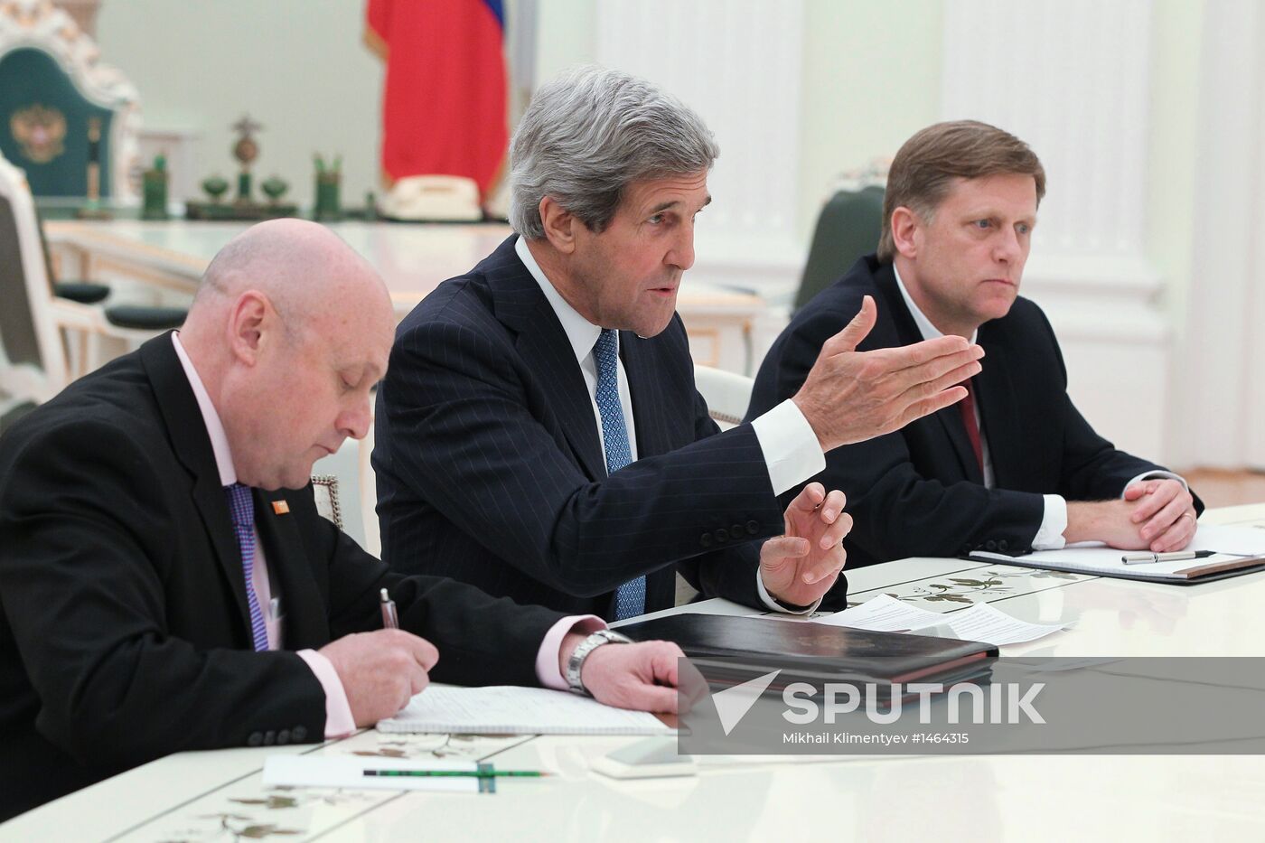 Russian President V.Putin meets with John Kerry