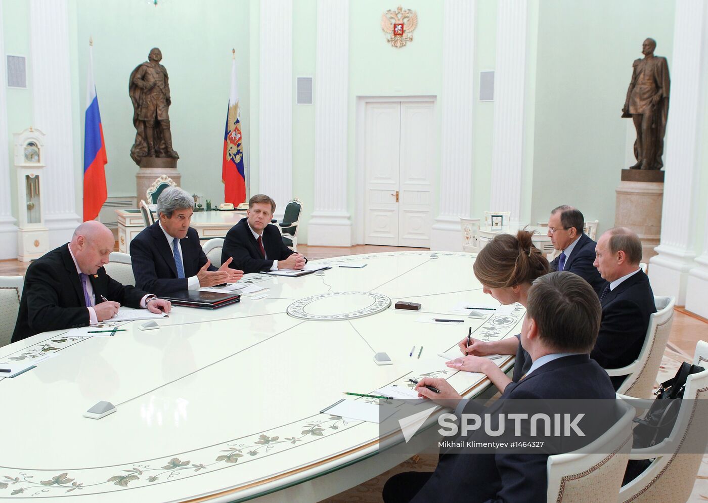 Russian President V.Putin meets with John Kerry