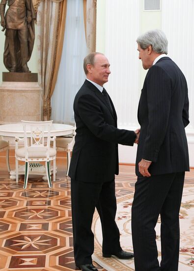 Russian President V.Putin meets with John Kerry
