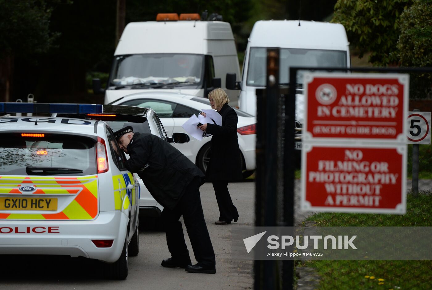Funeral of Russian oligarch Boris Berezovsky in Surrey, England