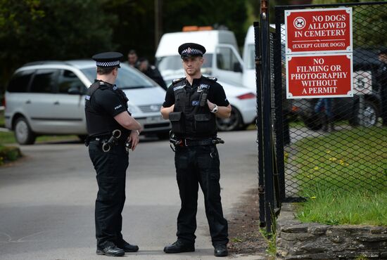 Funeral of Russian oligarch Boris Berezovsky in Surrey, England