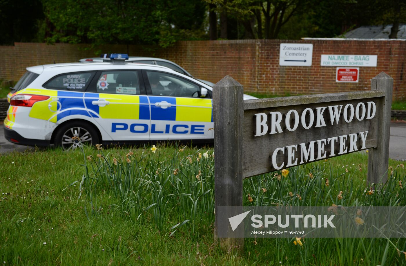 Funeral of Russian oligarch Boris Berezovsky in Surrey, England