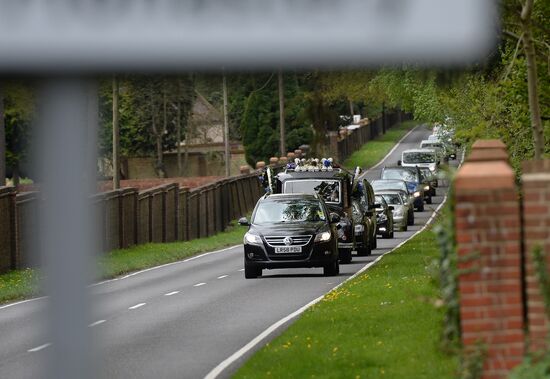 Funeral of Russian oligarch Boris Berezovsky in Surrey, England