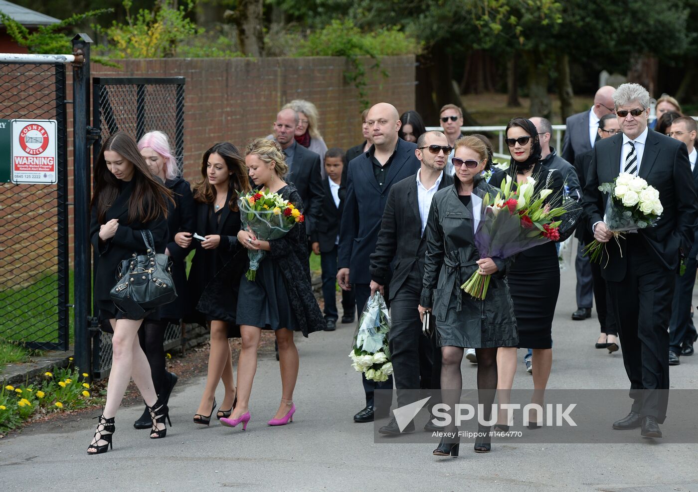 Funeral of Russian oligarch Boris Berezovsky in Surrey, England