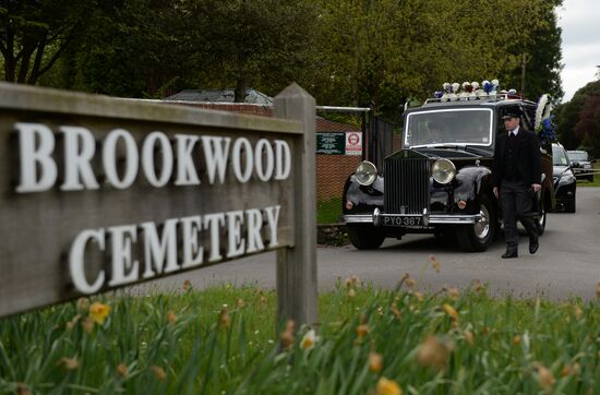 Funeral of Russian oligarch Boris Berezovsky in Surrey, England