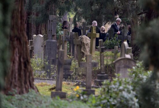 Funeral of Russian oligarch Boris Berezovsky in Surrey, England