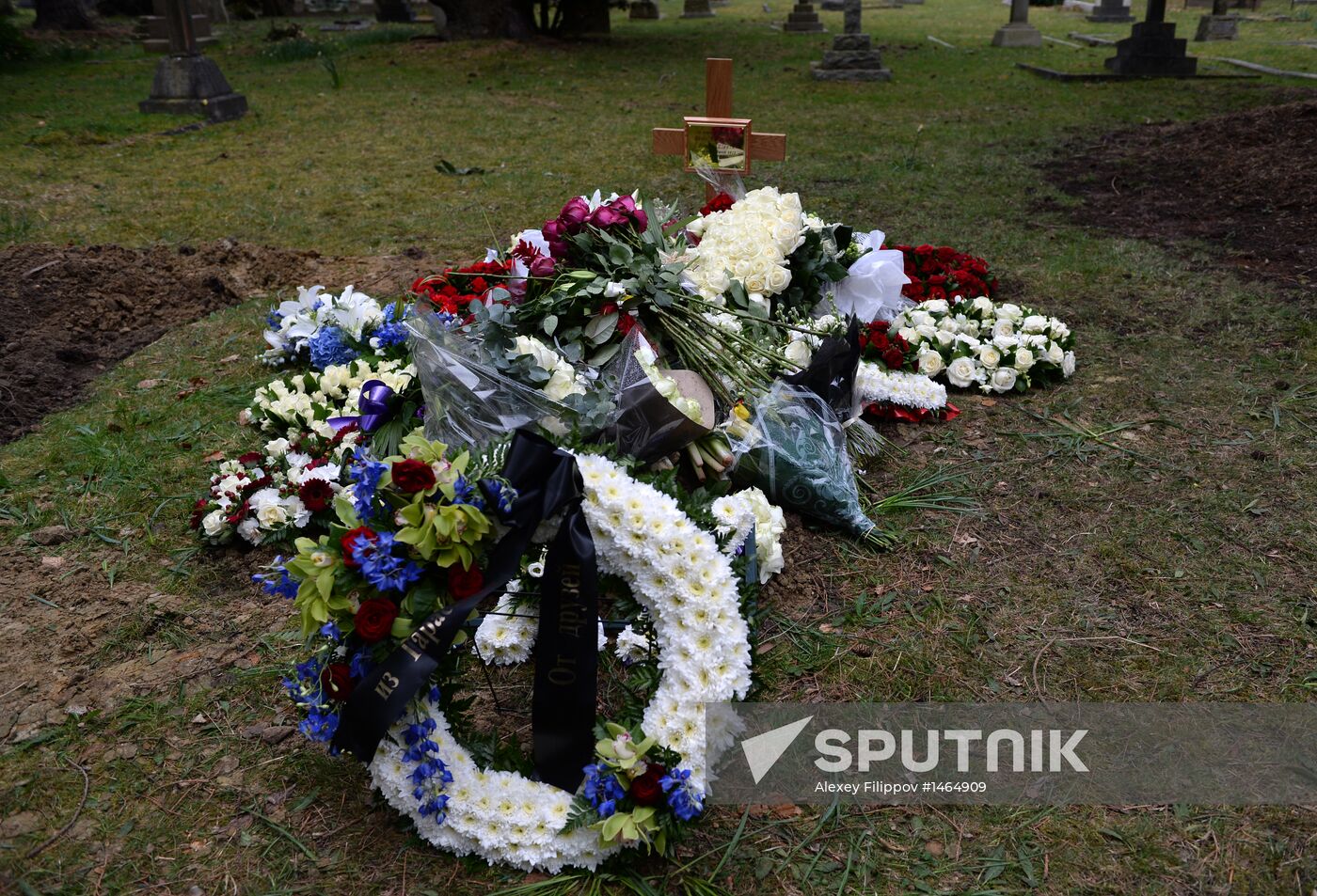 Funeral of Russian oligarch Boris Berezovsky in Surrey, England