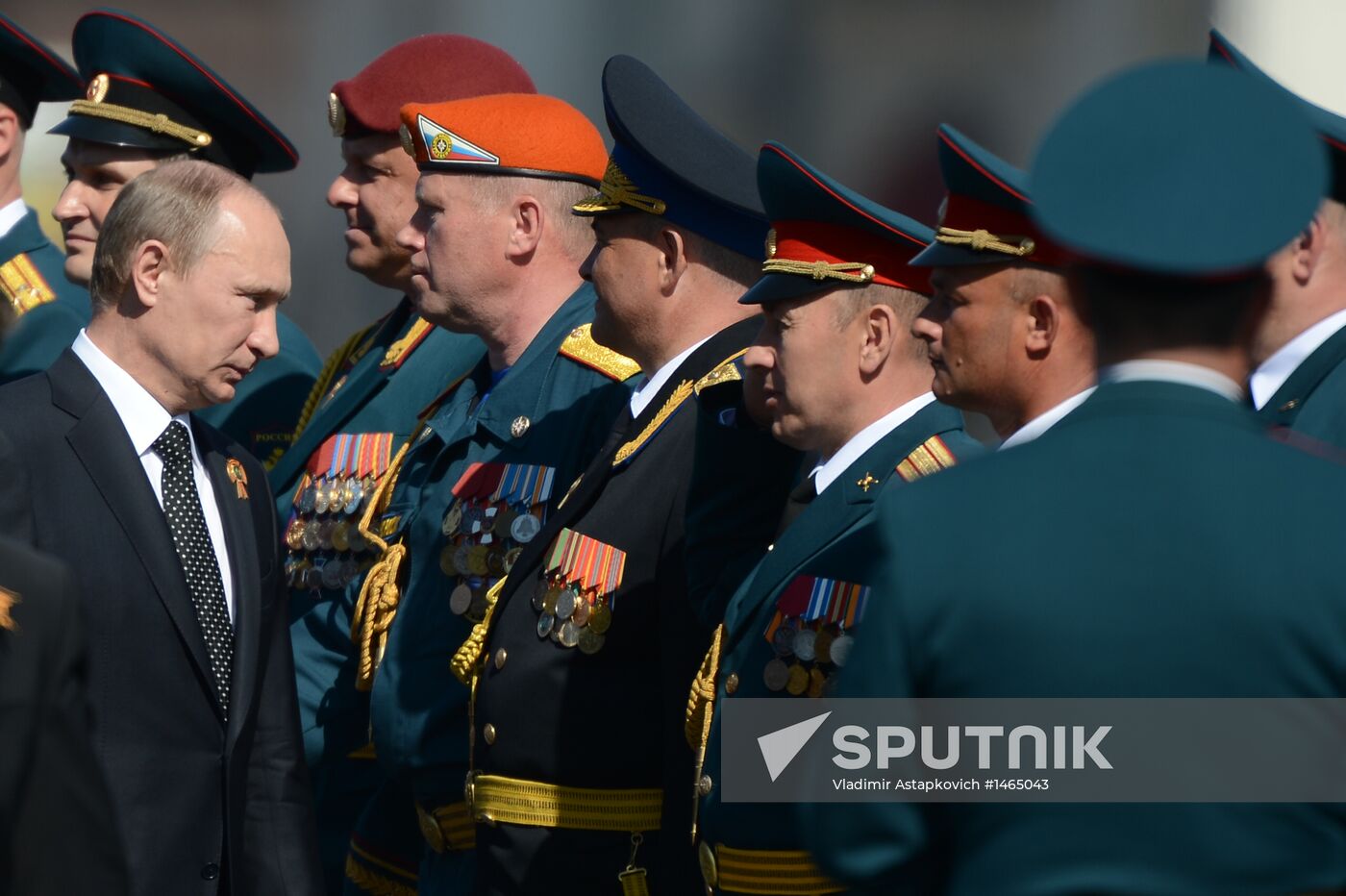 Vladimir Putin attends parade on Red Square