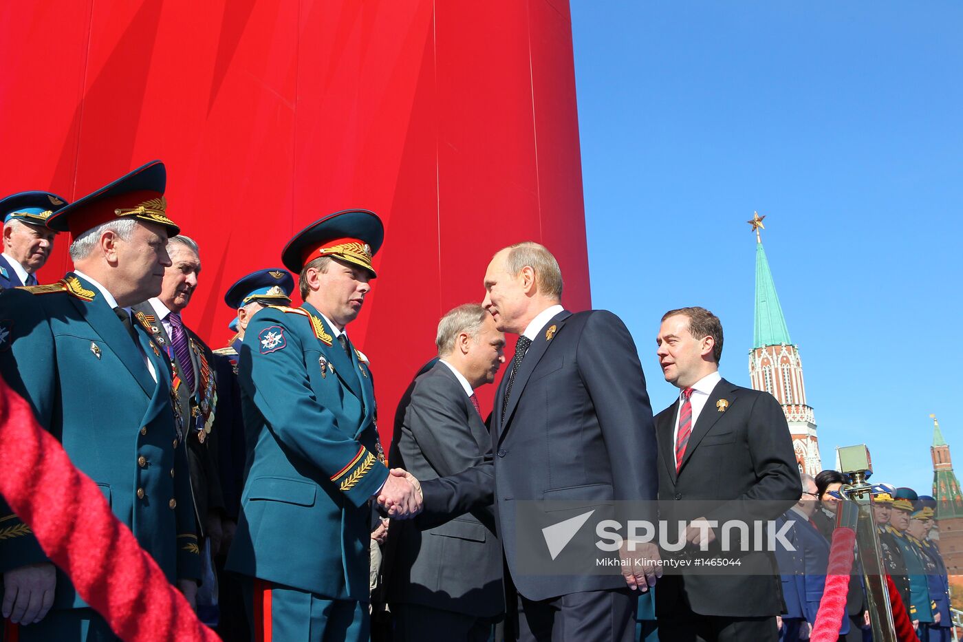 Vladimir Putin attends parade on Red Square