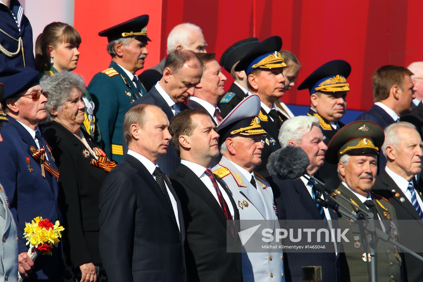 Vladimir Putin attends parade on Red Square