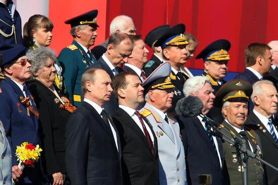 Vladimir Putin attends parade on Red Square