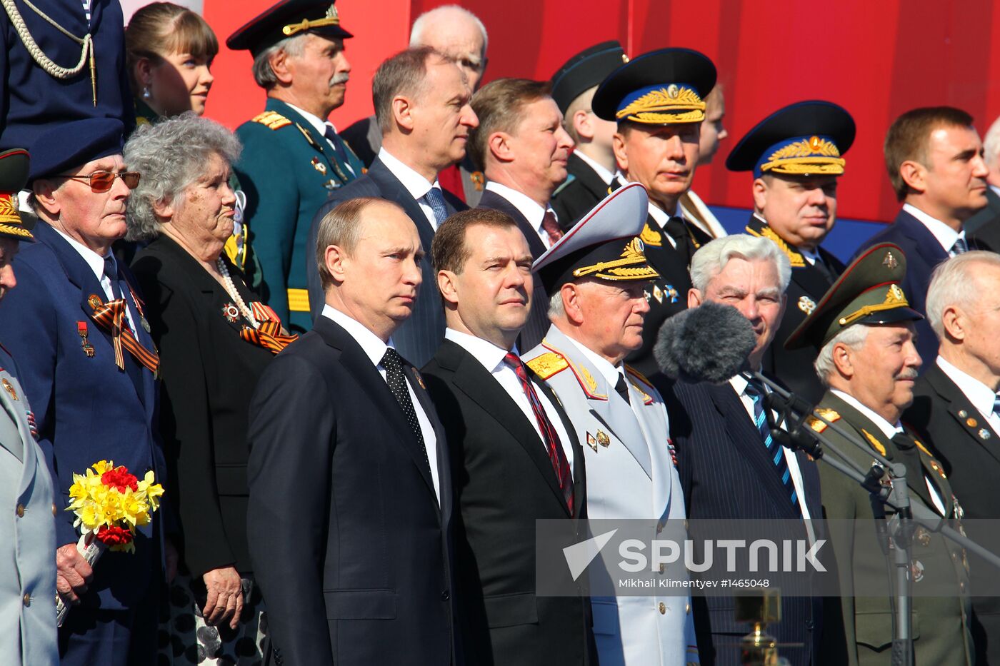 Vladimir Putin attends parade on Red Square