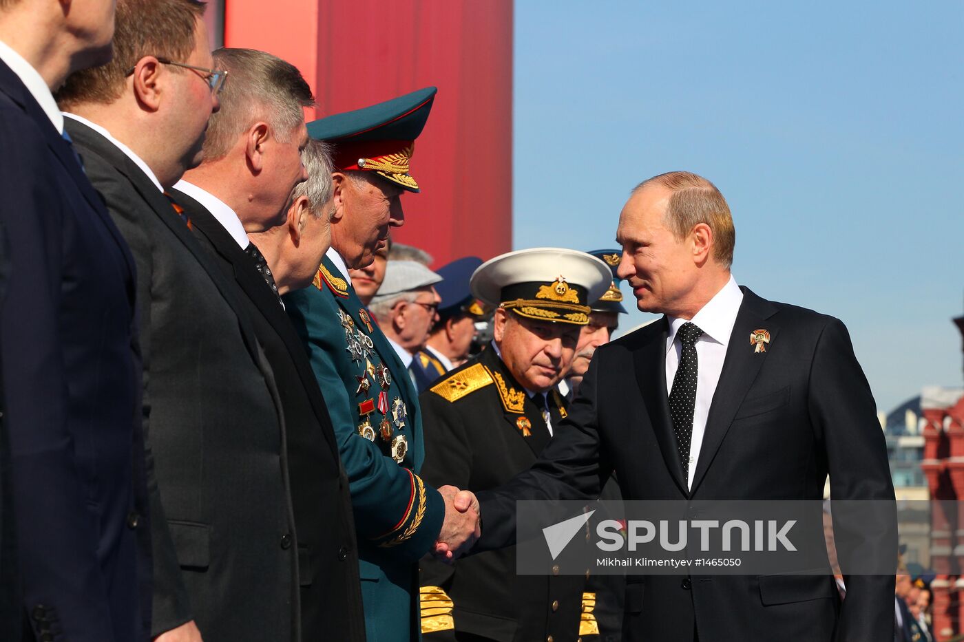 Vladimir Putin attends parade on Red Square