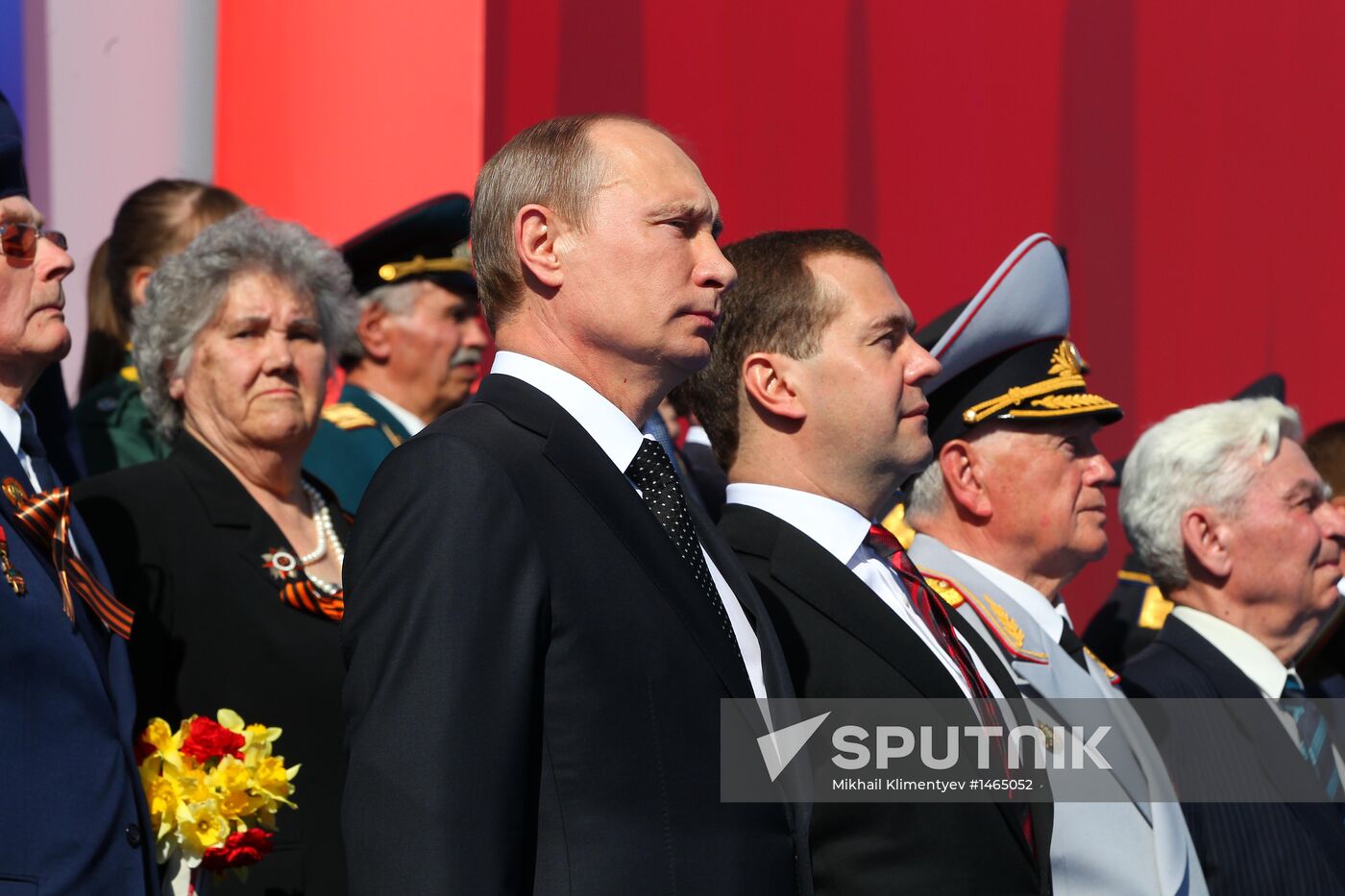 Vladimir Putin attends parade on Red Square