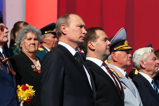 Vladimir Putin attends parade on Red Square