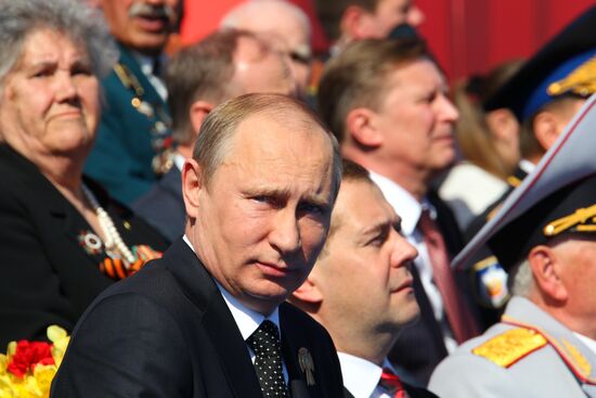 Vladimir Putin attends parade on Red Square