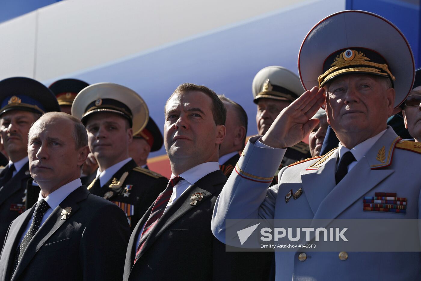 Vladimir Putin attends parade on Red Square