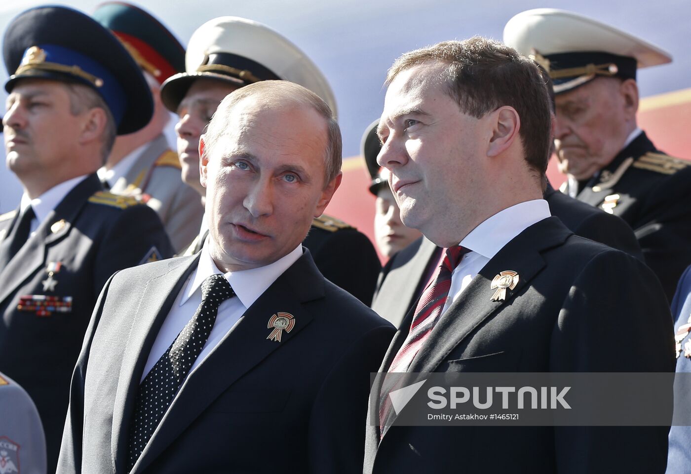 Vladimir Putin attends parade on Red Square