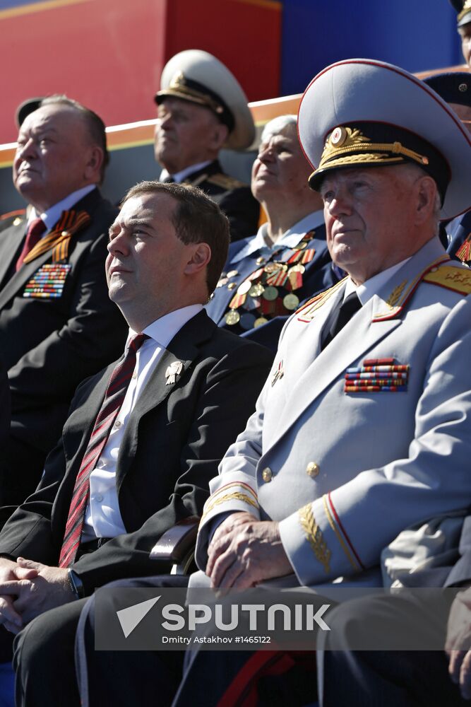 Vladimir Putin attends parade on Red Square